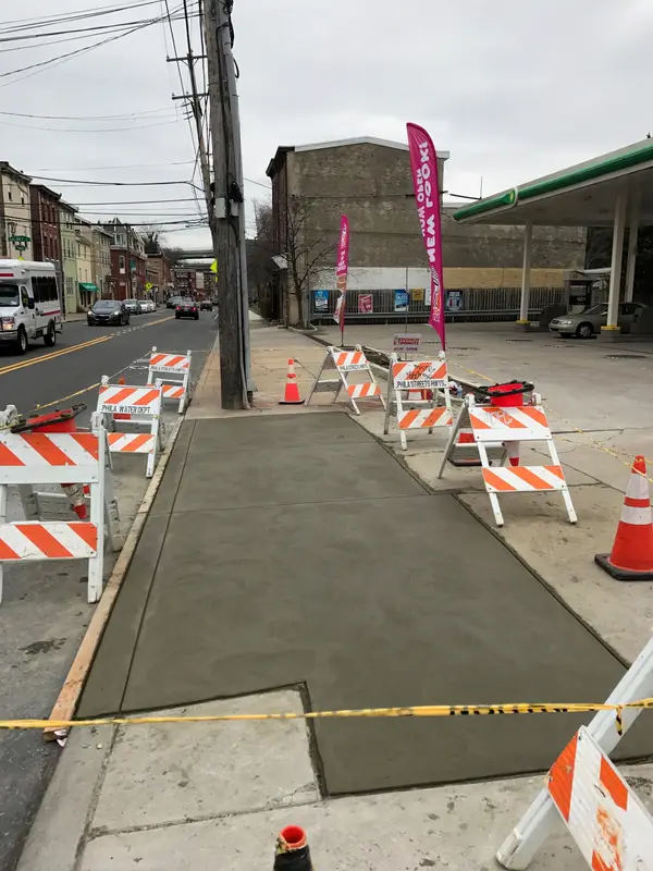 Replaced public concrete sidewalk